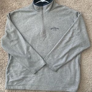 🔥2/$20🔥 GAP grey/blue 1/2 zip pullover with pockets